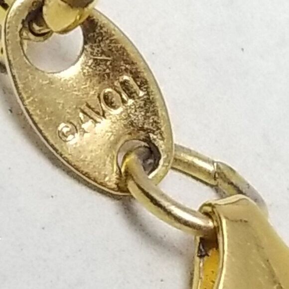 Vintage Avon Gold Tone Flat Chain Bracelet 7 Inches Long, Minimal, Shiny, Estate - Picture 4 of 6